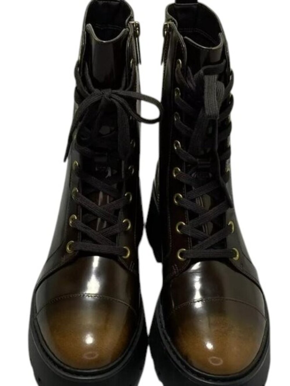 NEW MICHAEL KORS Womens Blake Bootie Size 7M Lace-Up Combat Side-Zip Round Toe - Picture 2 of 8